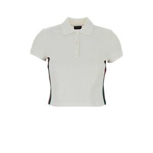 Gucci Women White Jersey Polo Shirt